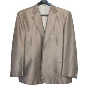 Pagano West Sport Coat Men 50R Vintage USA Made Blazer Western Cowboy Rockabilly